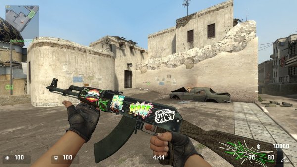 Металлическая наклейка КС го