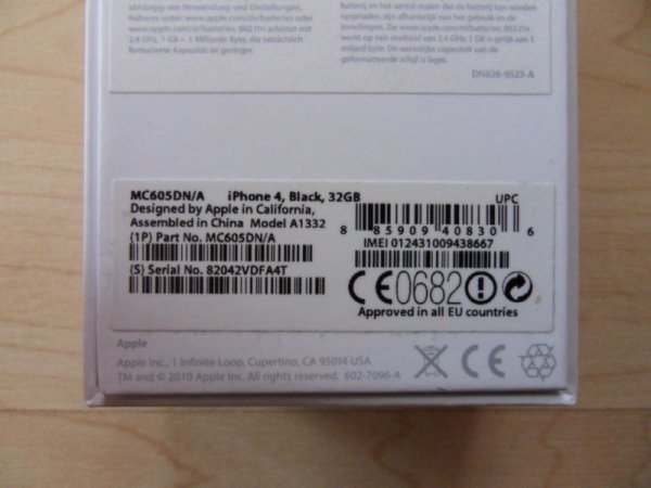 Коробка iphone 13 IMEI