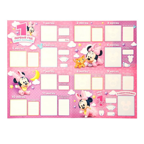 Наклейки по месяцам для новорожденных