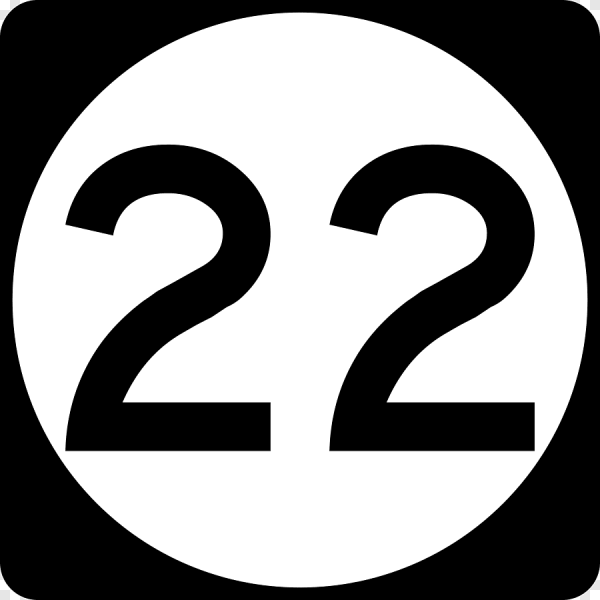 Наклейка 22 на 18