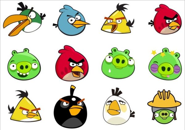 Наклейки Энгри бердз