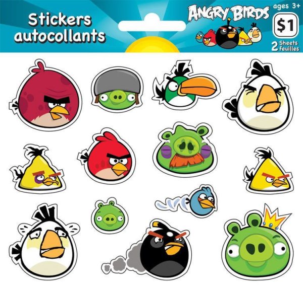 Angry Birds наклейки