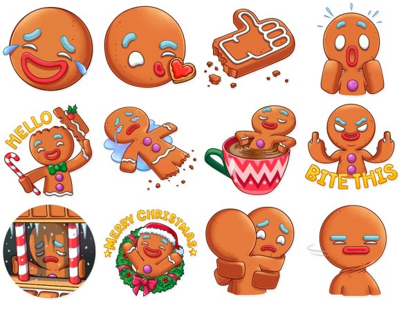 Стикер Пряничный человек
