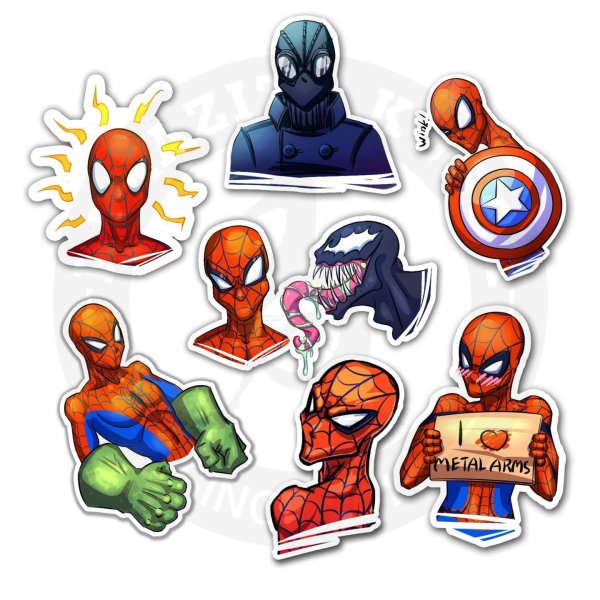 Человекмпаук наклейки