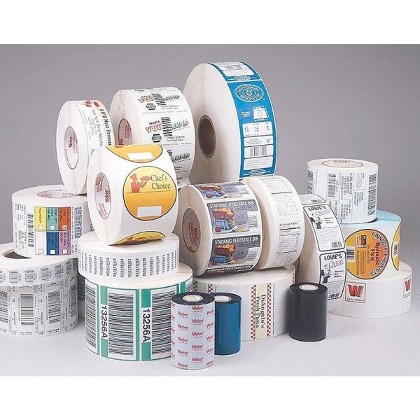 Этикетки самоклеящиеся в рулонах