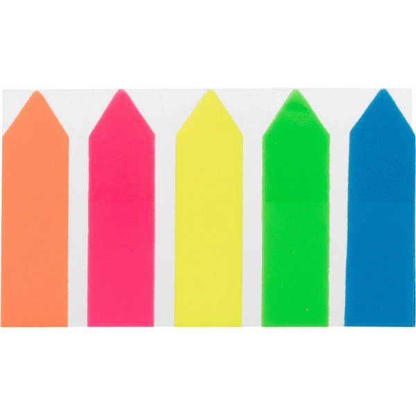 Клейкие закладки пласт. 5цв.по 20л. 12ммх45 Attache