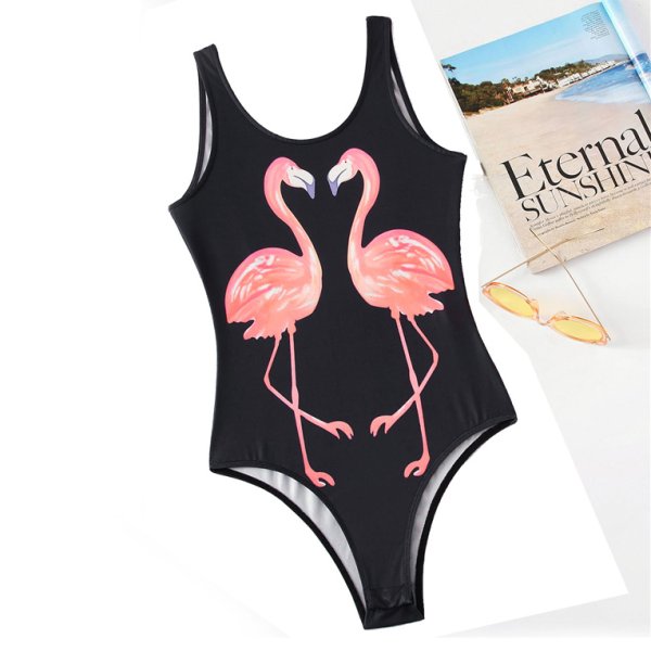 Купальник боди с принтом