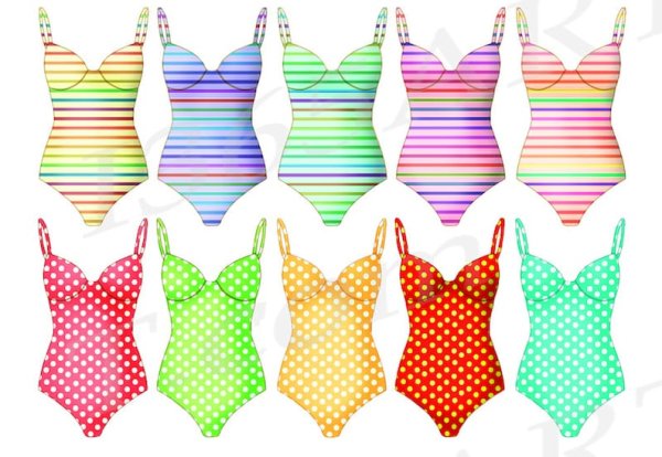 Купальник наклейка на тело