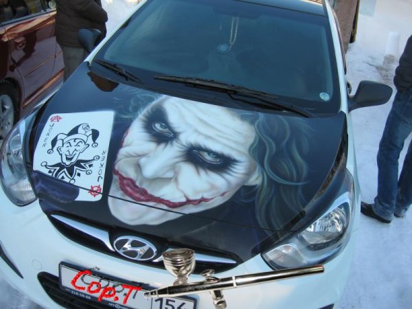 Аэрография Джокер на авто