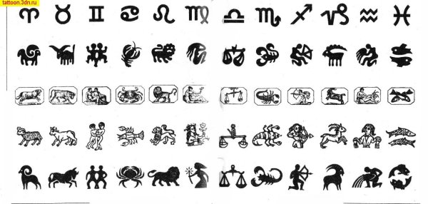 Тату знаки зодиака