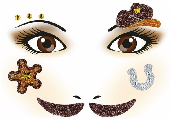 Наклейки на лицо