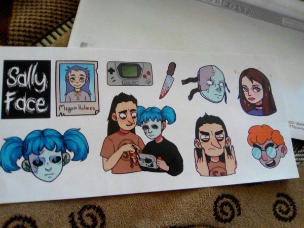 Наклейки Салли фейс