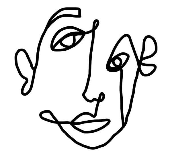 Стикеры лиц из линий