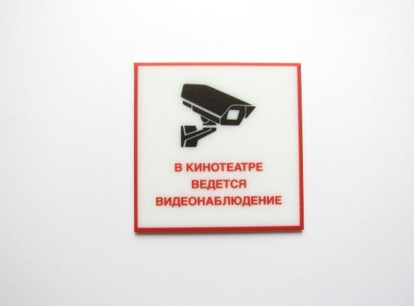 Табличка "видеонаблюдение"