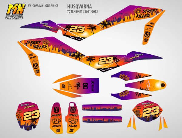 Husqvarna te наклейки