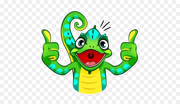 Хамелеон мультяшный