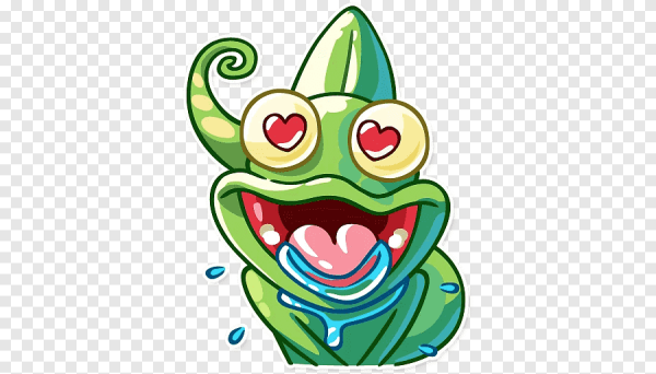 Хамелеон стикер