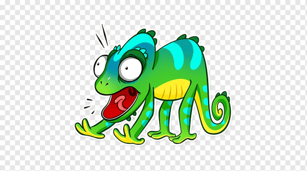 Хамелеон стикер