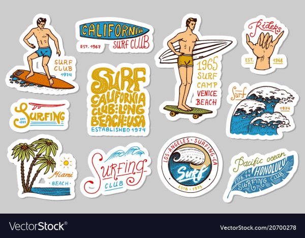 Серфингист на белом фоне