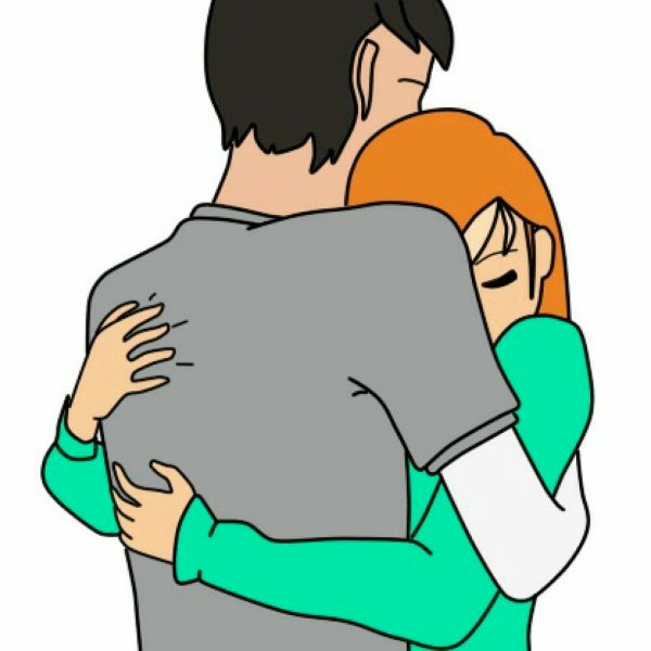 Гиф обнимаются