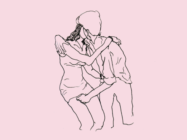 Обнимающиеся люди Графика