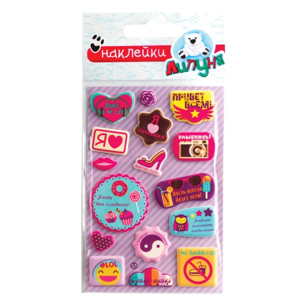 Зефирные наклейки панды