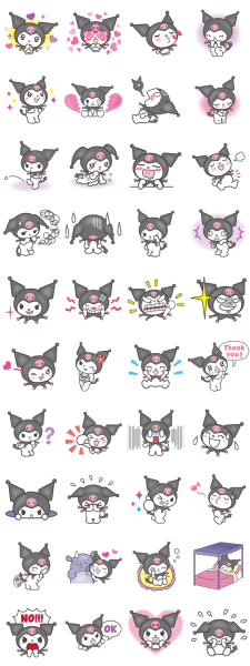 Стикеры Хеллоу Китти Kuromi