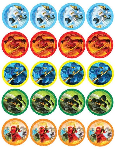 Наклейки для дня рождения лего Ниндзяго