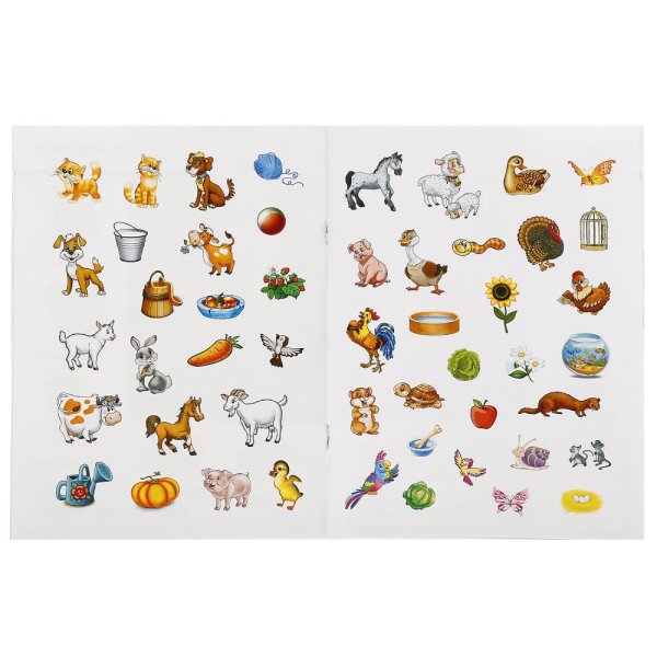 Книжка-Активити с наклейками "домашние животные. Школа Жуковой"