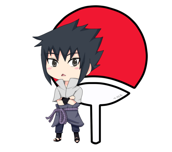 Наруто и Саске наклейки