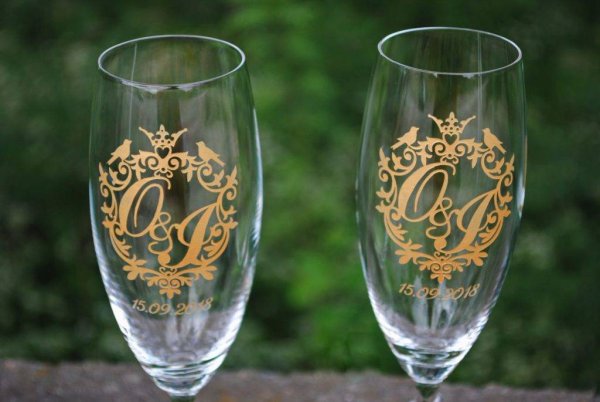 Свадебные бокалы с гравировкой