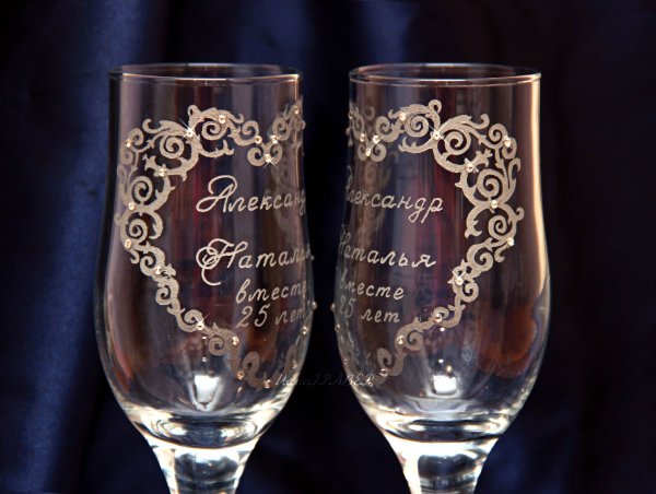 Наклейки на бокалы Свадебные