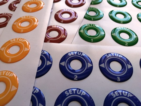 Объёмные полимерные наклейки