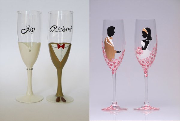 Свадебные бокалы с именами