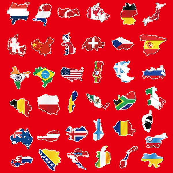 Наклейки разных стран