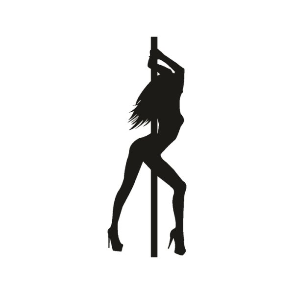 Силуэт девушки на шесте