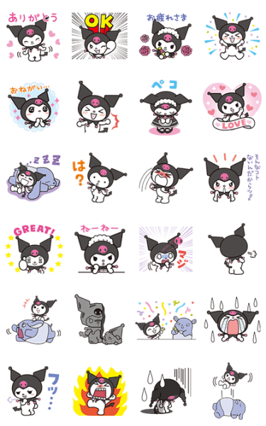 Hello Kitty Kuromi наклейки