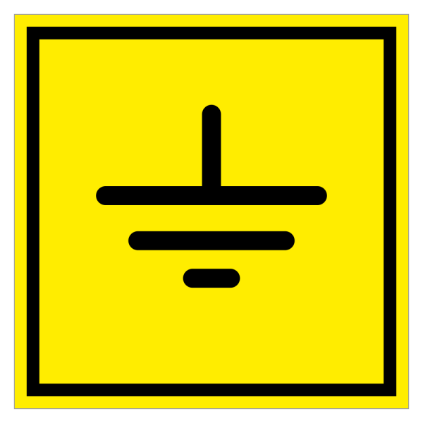 Знак заземления 30х30 IEK арт.4476э