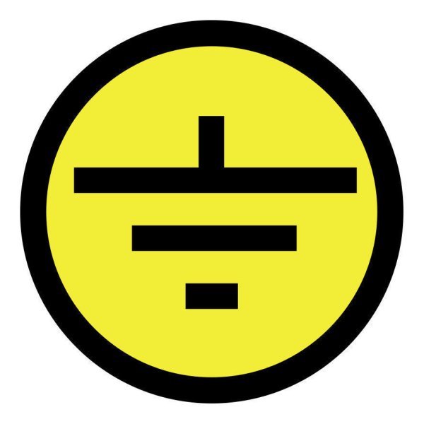 Знак заземления 30х30 IEK арт.4476э