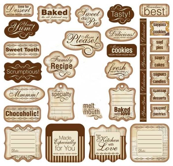 Набор надписей для скрапбукинга