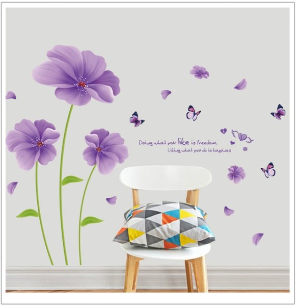 Наклейки на стену цветы