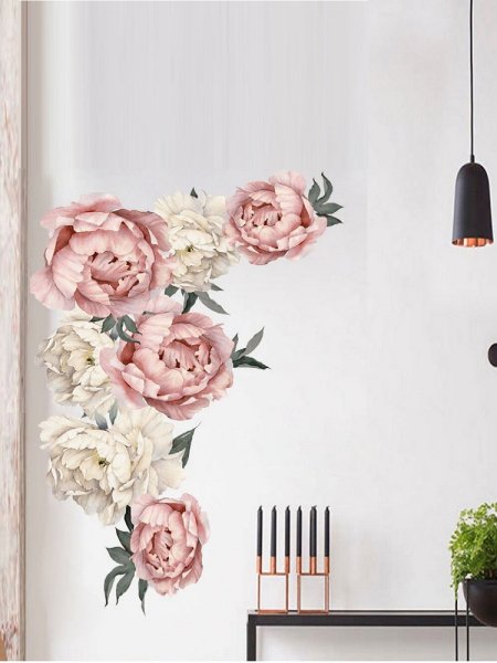 Наклейка интерьерная "пионы сет.2"
