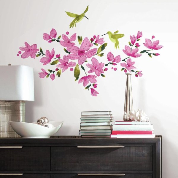 Наклейки на стену цветы