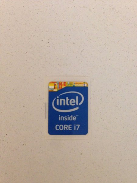 Наклейка Intel Core i7 черная