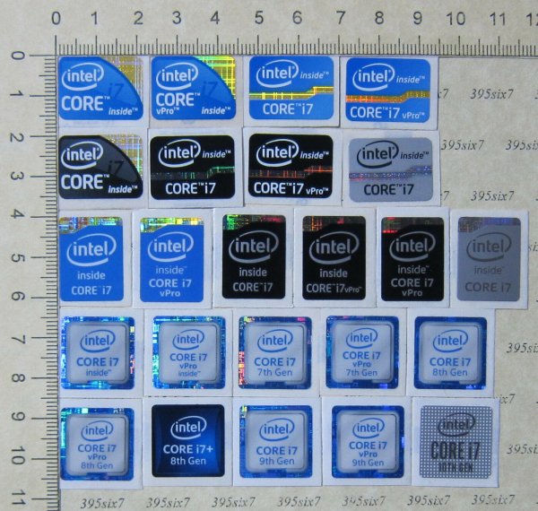 Intel Sticker Core i7