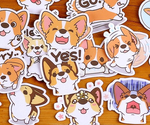 Корги наклеечки