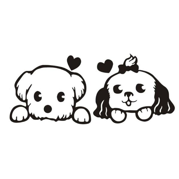 Стикеры черно белые милые