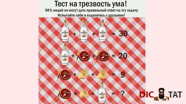 Тест на трезвость ума тест