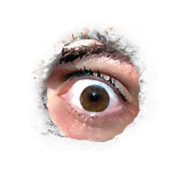 Стикер глаза подглядывание