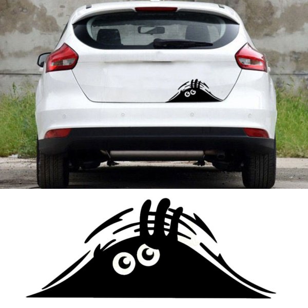 Наклейка кот выглядывает